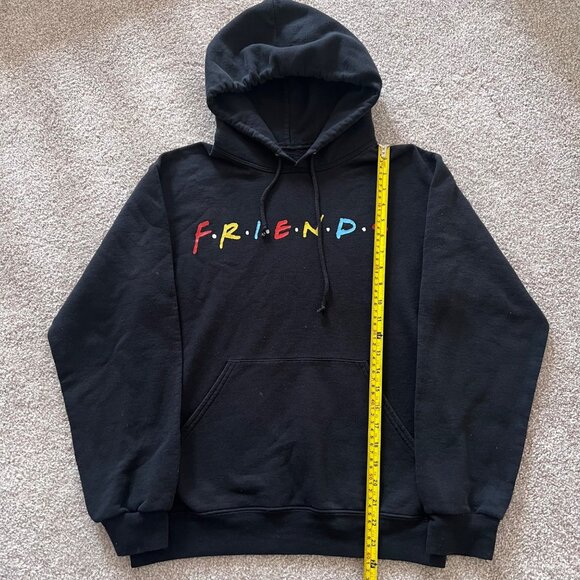 Original Brand FRIENDS TV Show Vintage Black Hoodie with Colorful Logo S - Picture 4 of 6